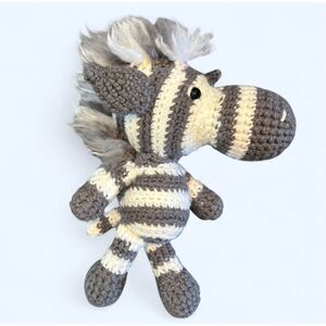 Crotchet Gray White 11inch Zebra